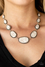 Load image into Gallery viewer, Elemental Eden- White and Silver Necklace- Paparazzi Accessories