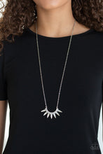 Load image into Gallery viewer, Empirical Elegance- White and Silver Necklace- Paparazzi Accessories