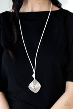 Load image into Gallery viewer, Face The ARTIFACTS- White and Silver Necklace- Paparazzi Accessories