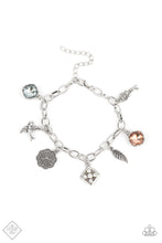 Load image into Gallery viewer, Fancifully Flighty- Multicolored Silver Bracelet- Paparazzi Accessories