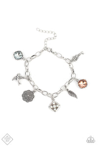 Fancifully Flighty- Multicolored Silver Bracelet- Paparazzi Accessories