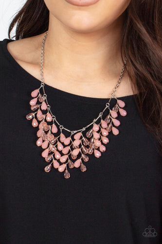 Garden Fairytale- Pink and Silver Necklace- Paparazzi Accessories