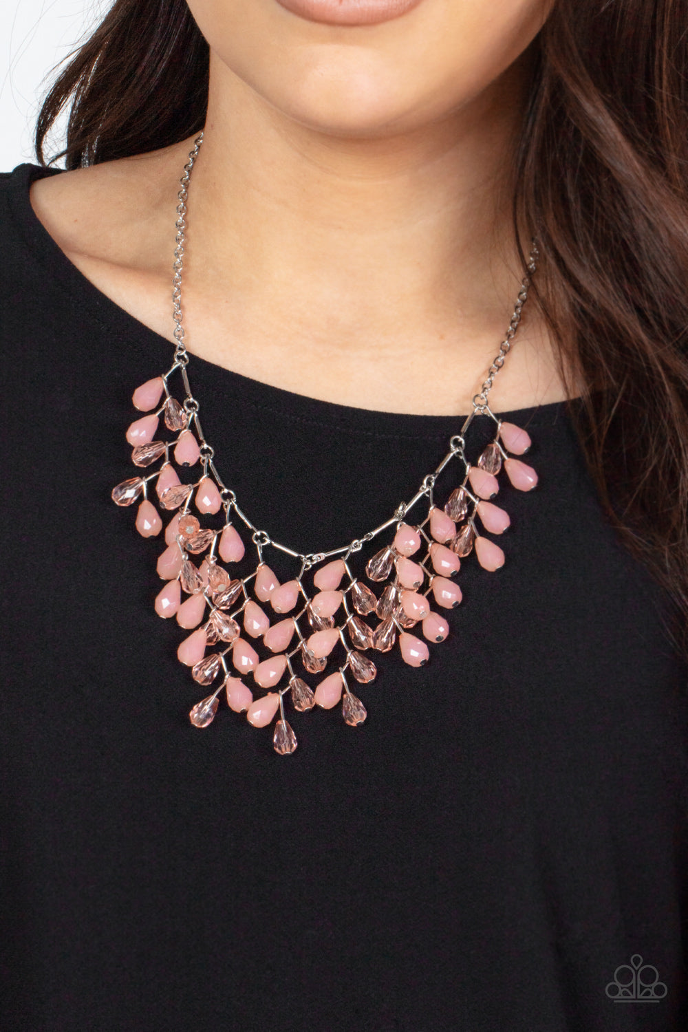 Garden Fairytale- Pink and Silver Necklace- Paparazzi Accessories