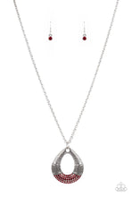 Load image into Gallery viewer, Glitz and Grind- Red and Silver Necklace- Paparazzi Accessories
