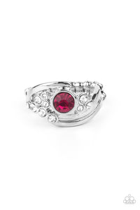GLOW A Fuse- Pink and Silver Ring- Paparazzi Accessories