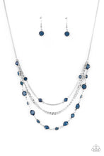 Load image into Gallery viewer, Goddess Getaway- Blue and Silver Necklace- Paparazzi Accessories