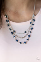 Load image into Gallery viewer, Goddess Getaway- Blue and Silver Necklace- Paparazzi Accessories