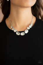 Load image into Gallery viewer, Gorgeously Glacial- White and Silver Necklace- Paparazzi Accessories