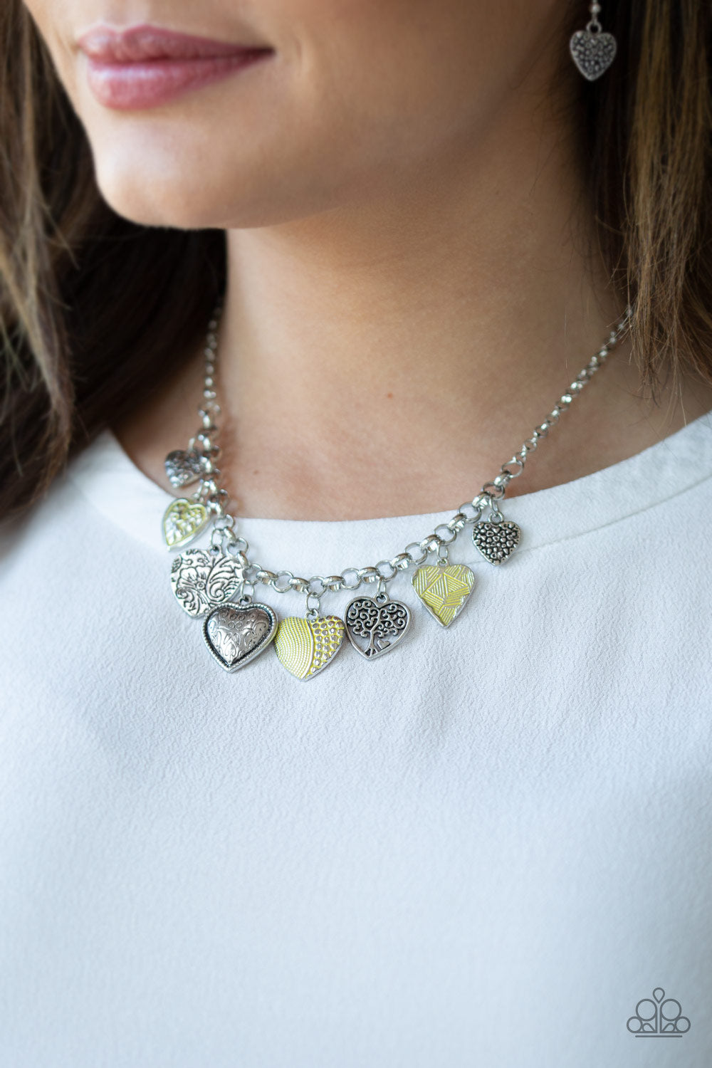 Grow Love- Yellow and Silver Necklace- Paparazzi Accessories