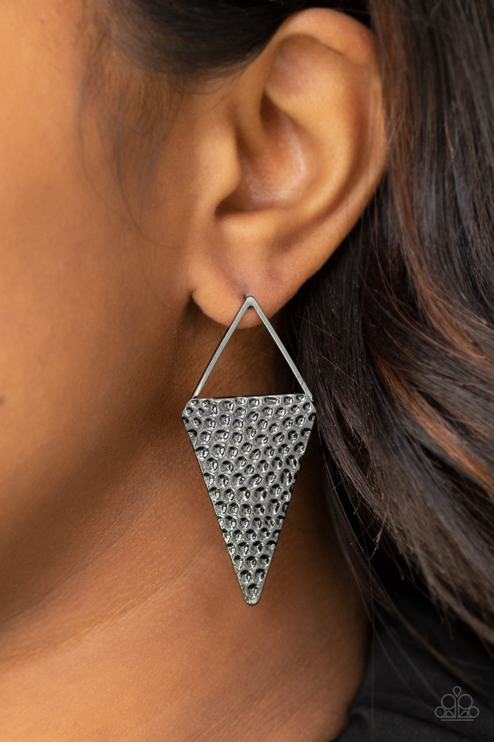 Have A Bite- Gunmetal Earrings- Paparazzi Accessories