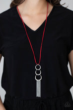 Load image into Gallery viewer, Industrial Conquest- Red and Silver Necklace- Paparazzi Accessories