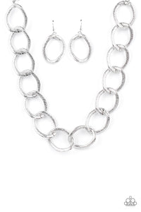 Industrial Intimidation- Silver Necklace- Paparazzi Accessories