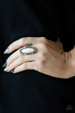 Load image into Gallery viewer, Leave No Trace- White and Silver Ring- Paparazzi Accessories