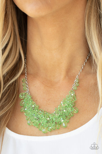 Let The Festivities Begin- Green and Silver Necklace- Paparazzi Accessories