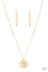 Light It Up!- Gold Necklace- Paparazzi Accessories