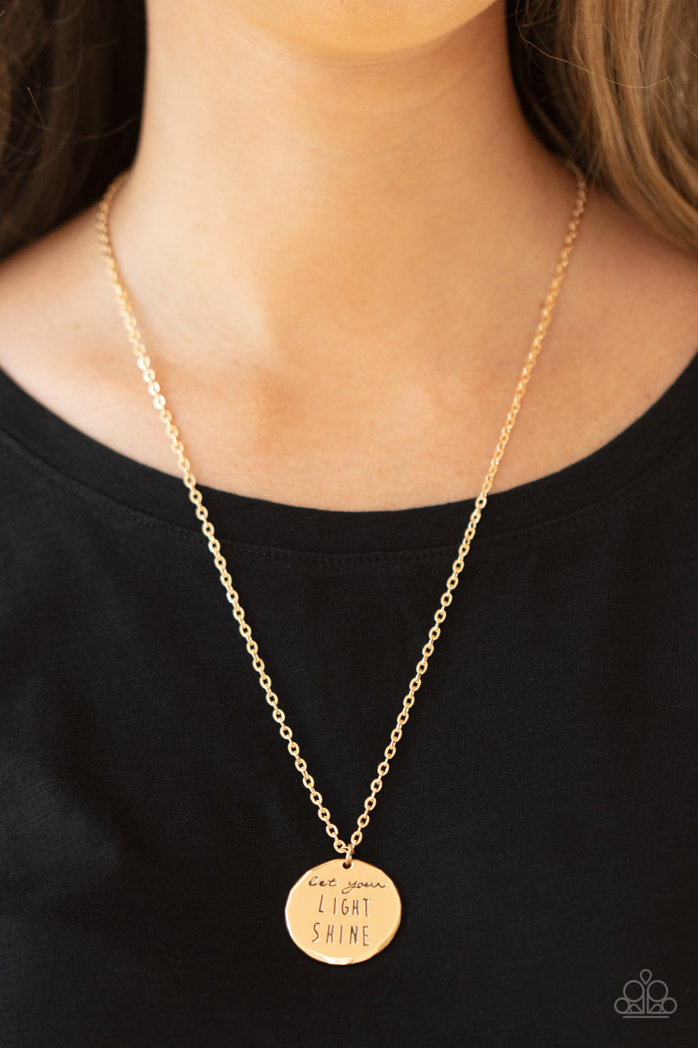Light It Up!- Gold Necklace- Paparazzi Accessories