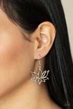 Load image into Gallery viewer, Lotus Ponds- Silver Earrings- Paparazzi Accessories