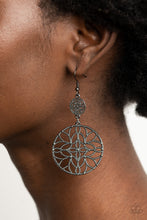 Load image into Gallery viewer, Mandala Eden- Gunmetal Earrings- Paparazzi Accessories