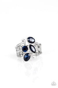 Metro Mingle- Blue and Silver Ring- Paparazzi Accessories