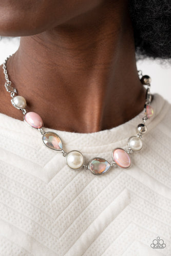 Nautical Nirvana- Pink and Silver Necklace- Paparazzi Accessories