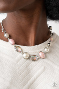Nautical Nirvana- Pink and Silver Necklace- Paparazzi Accessories