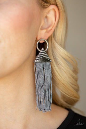 Oh My GIZA- Silver Earrings- Paparazzi Accessories