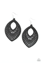 Load image into Gallery viewer, One Beach At A Time- Black Wooden Earrings- Paparazzi Accessories