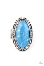 Load image into Gallery viewer, Peacefully Pioneer- Blue and Silver Ring- Paparazzi Accessories