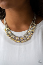 Load image into Gallery viewer, Pebble Pioneer- Yellow and Silver Necklace- Paparazzi Accessories