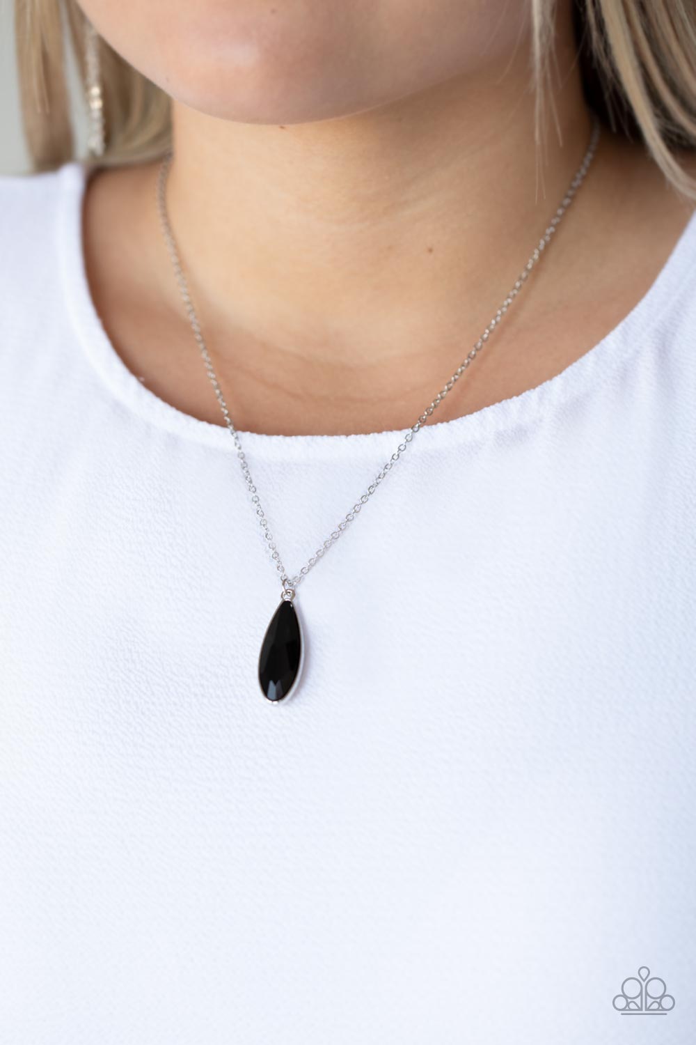 Prismatically Polished- Black and Silver Necklace- Paparazzi Accessories