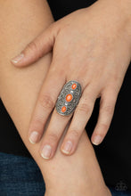 Load image into Gallery viewer, Promenade Paradise- Orange and Silver Ring- Paparazzi Accessories