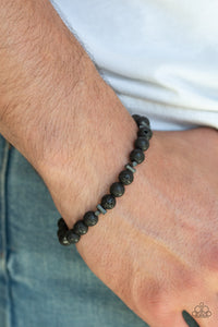 Renewed- Black Lava Rock Bracelet- Paparazzi Accessories