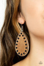 Load image into Gallery viewer, Rustic Refuge- Black and Brown Earrings- Paparazzi Accessories