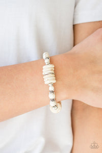 Sagebrush Serenade- White and Silver Bracelet- Paparazzi Accessories