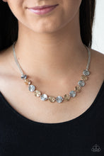 Load image into Gallery viewer, Simple Sheen- Silver and Gold Necklace- Paparazzi Accessories