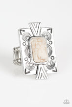 Load image into Gallery viewer, So Smithsonian- White and Silver Ring- Paparazzi Accessories