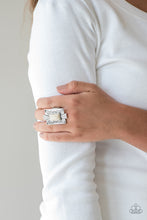 Load image into Gallery viewer, So Smithsonian- White and Silver Ring- Paparazzi Accessories