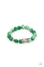 Load image into Gallery viewer, Soothes The Soul- Green and Silver Bracelet- Paparazzi Accessories