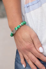 Load image into Gallery viewer, Soothes The Soul- Green and Silver Bracelet- Paparazzi Accessories