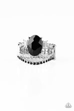 Load image into Gallery viewer, Spectacular Sparkle- Black and Silver Ring- Paparazzi Accessories