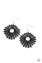 Load image into Gallery viewer, SPOKE Too Soon- Black and Silver Earrings- Paparazzi Accessories