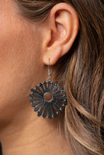 Load image into Gallery viewer, SPOKE Too Soon- Black and Silver Earrings- Paparazzi Accessories