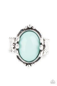 Springtime Splendor- Blue and Silver Ring- Paparazzi Accessories