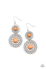 Load image into Gallery viewer, Sunny Sahara- Orange and Silver Earrings- Paparazzi Accessories