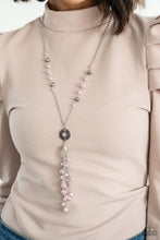 Load image into Gallery viewer, Tasseled Treasure- Pink and Silver Necklace- Paparazzi Accessories