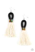 Load image into Gallery viewer, The Dustup- White and Black Earrings- Paparazzi Accessories