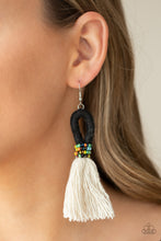 Load image into Gallery viewer, The Dustup- White and Black Earrings- Paparazzi Accessories