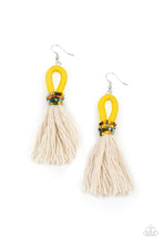 Load image into Gallery viewer, The Dustup- Yellow and White Earrings- Paparazzi Accessories