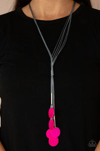 Tidal Tassels- Pink and Silver Necklace- Paparazzi Accessories