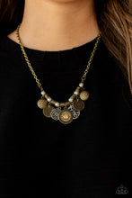 Load image into Gallery viewer, To Coin A Phrase- Brass Necklace- Paparazzi Accessories